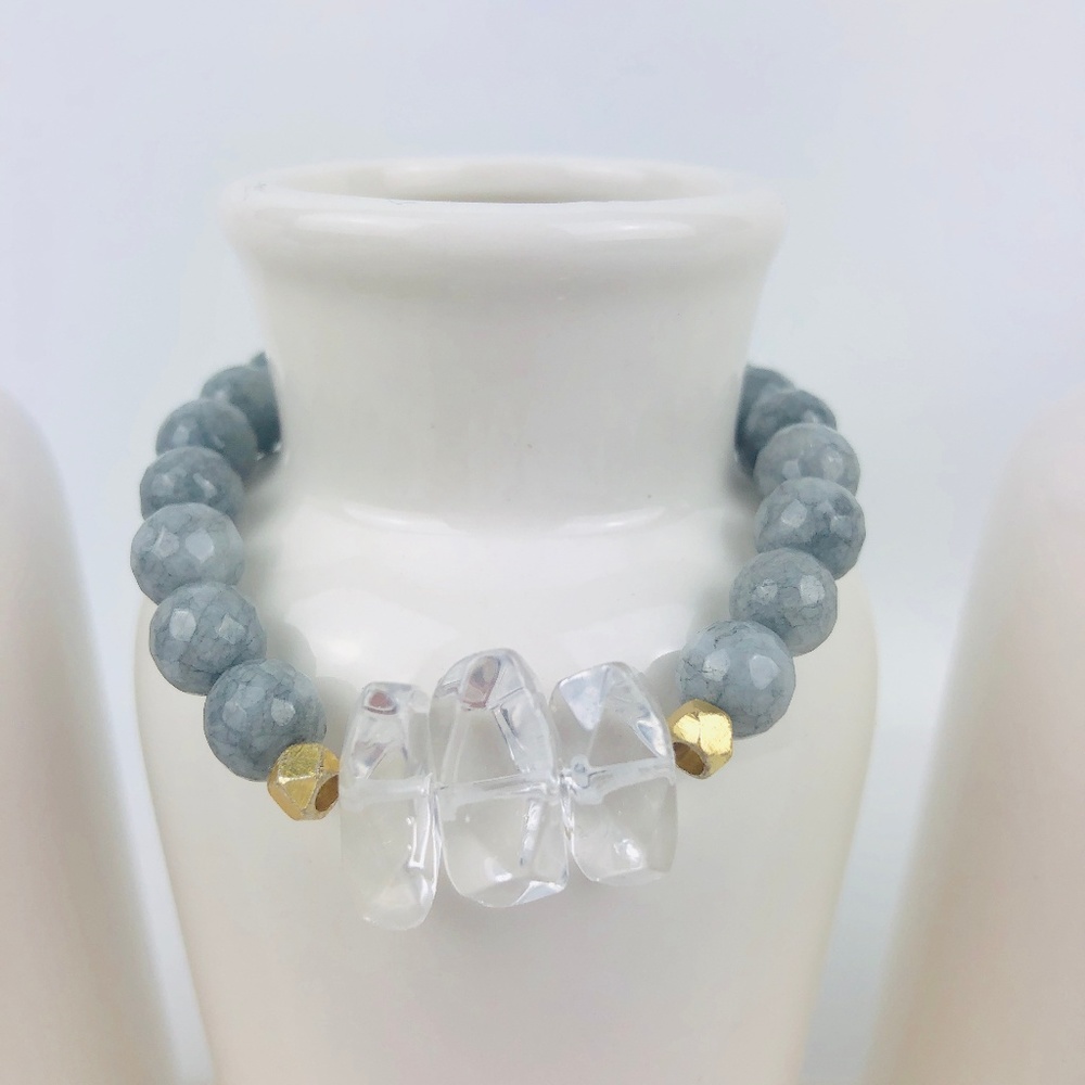 GEMSTONE | Womens Jade Crystal Quartz Bracelet